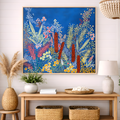 Midnight Grevillea | Pine Frame | 104.5cm X 104.5cm