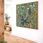 Country Bloom | Natural Oak Frame | 103cm x 103cm