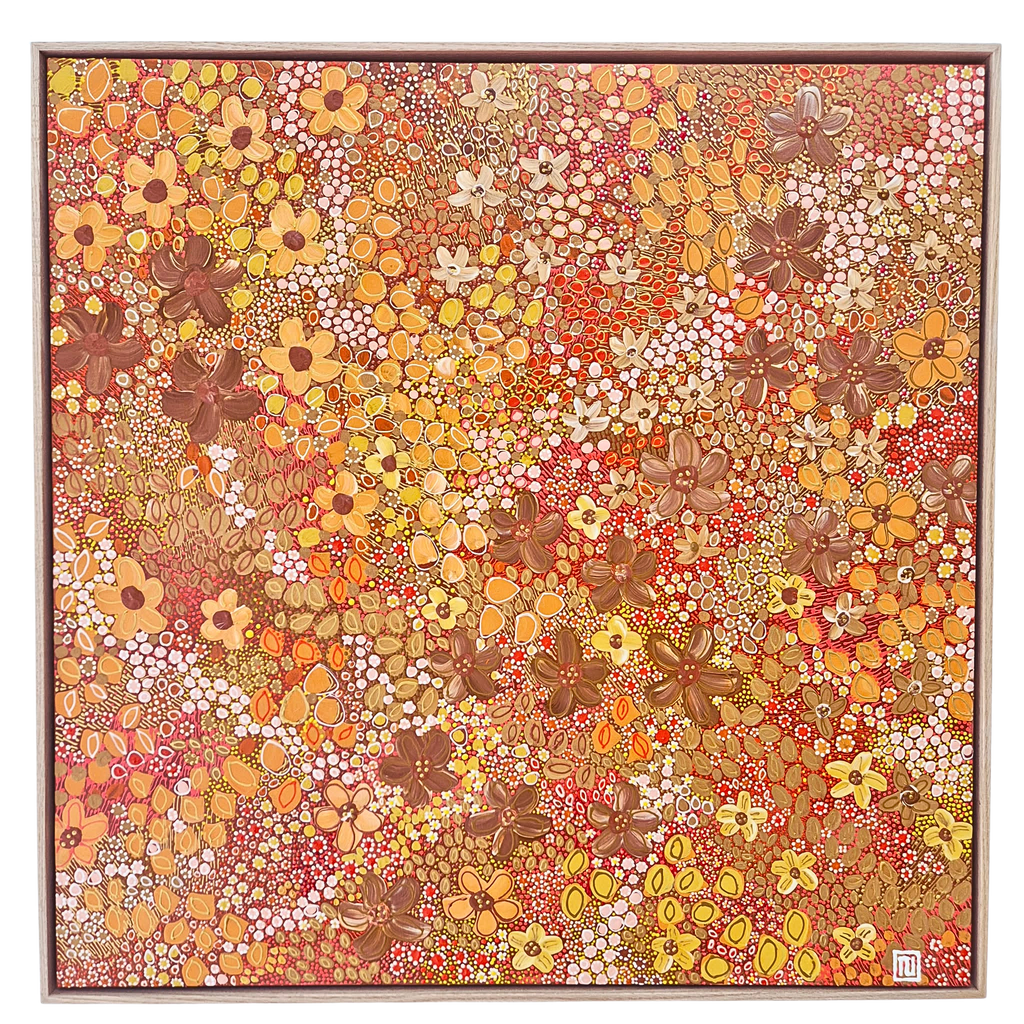 The Autumn Glow | 93cm x 93cm | Framed Natural Timber Oak
