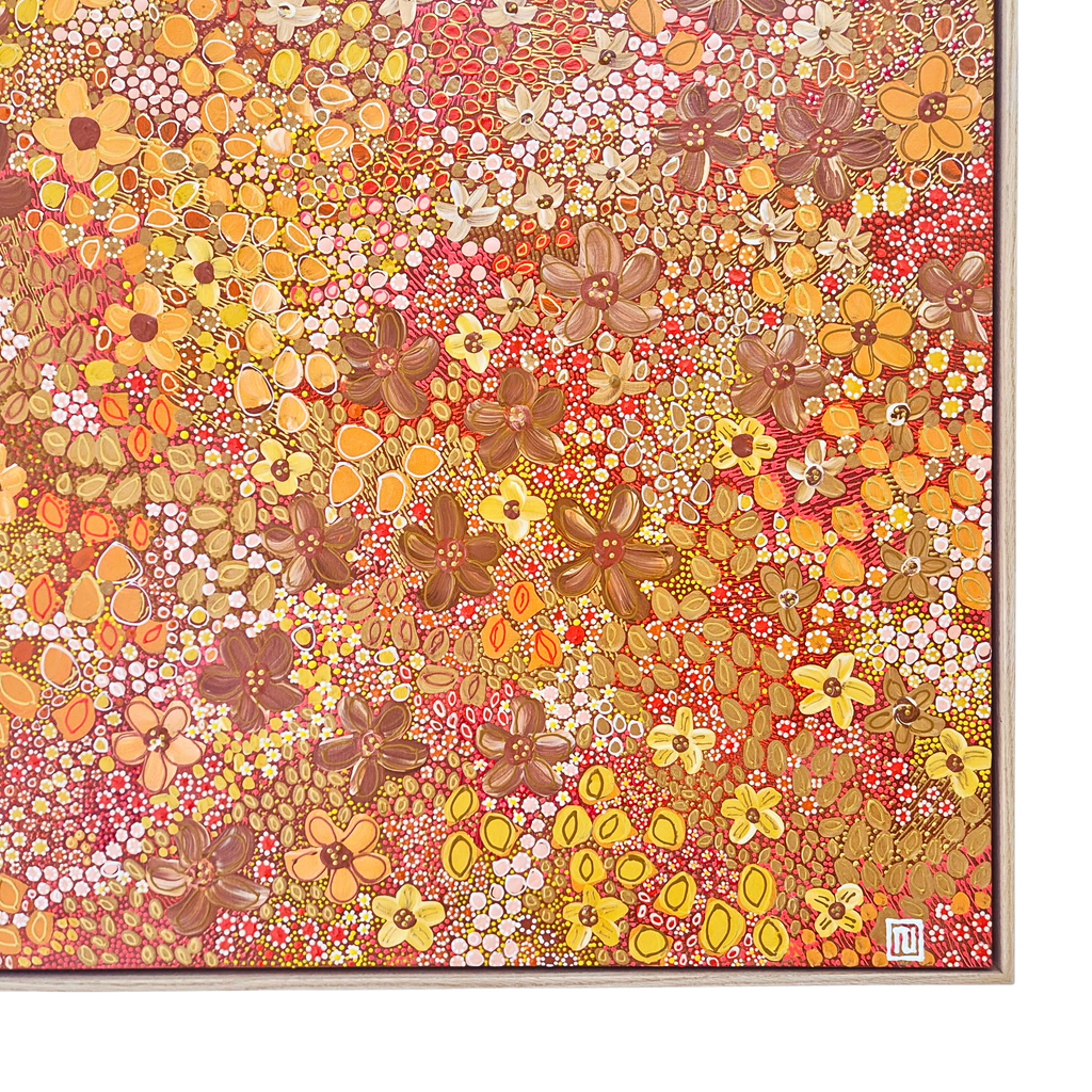 The Autumn Glow | 93cm x 93cm | Framed Natural Timber Oak