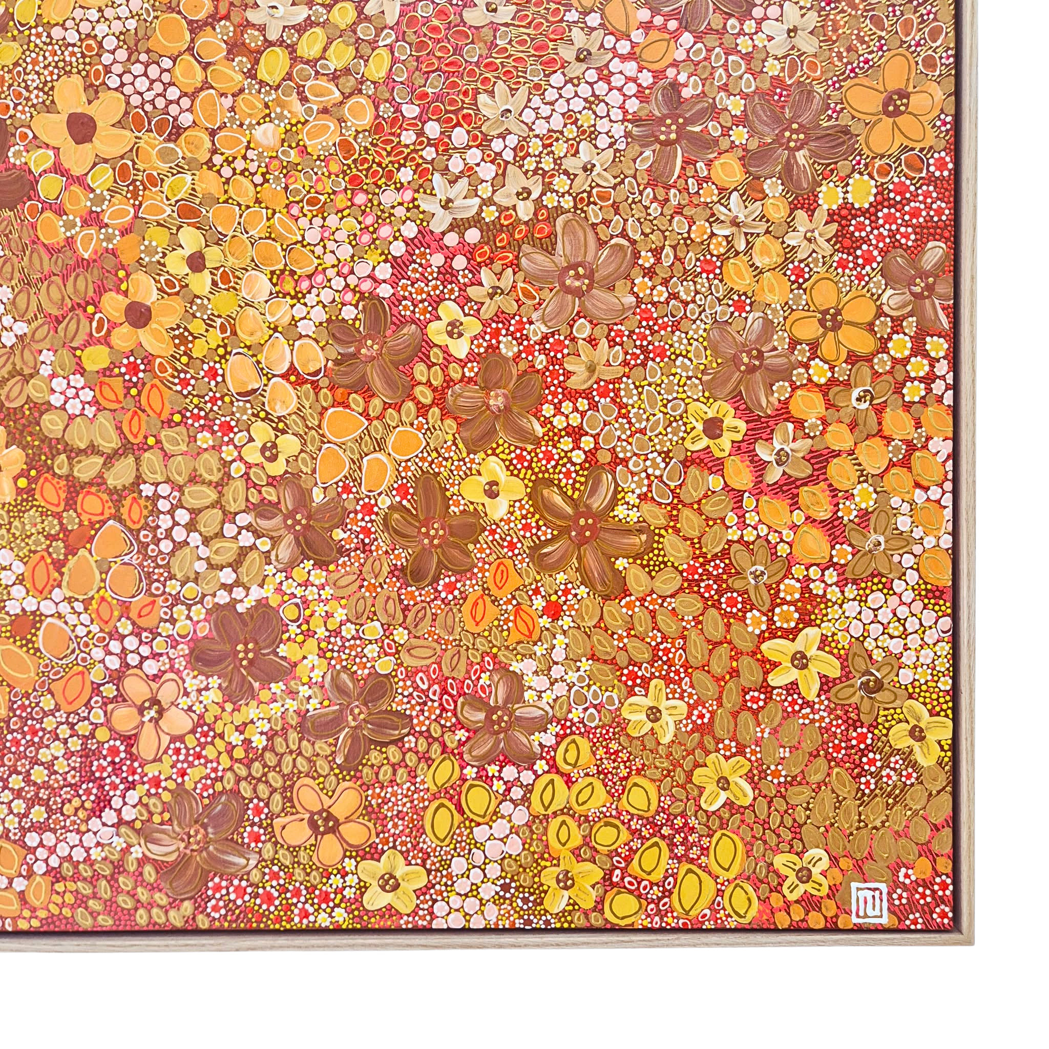 The Autumn Glow | 93cm x 93cm | Framed Natural Timber Oak
