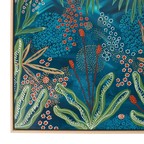 Midnight Wildflowers | 63cm x 63cm | Framed Natural Timber Oak