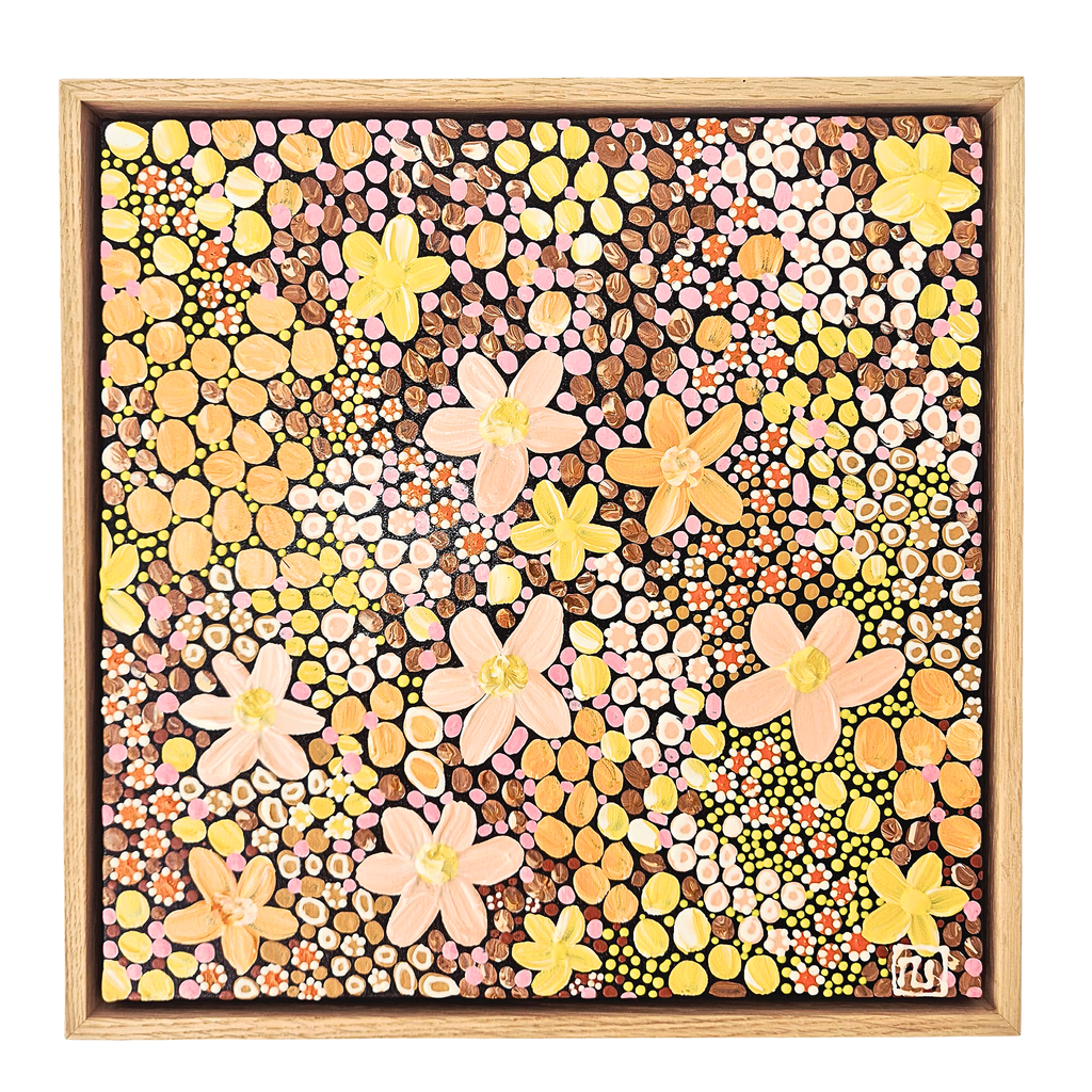 Autumn Honey | 38cm x 38cm | Framed Natural Timber Oak
