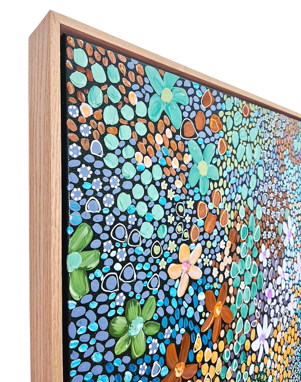 Symphony of Spring | 83cm x 83cm | Framed Natural Timber Oak