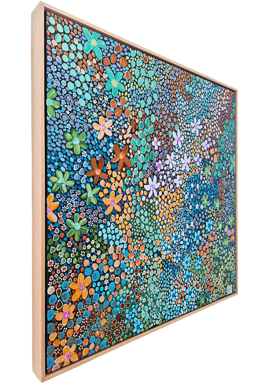Symphony of Spring | 83cm x 83cm | Framed Natural Timber Oak