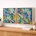 Coral Blue - Set | Framed | 32.5cm x 32.5cm