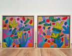 Reef Play - Set of Two | Pine Frames | 32.5cm x 32.5cm