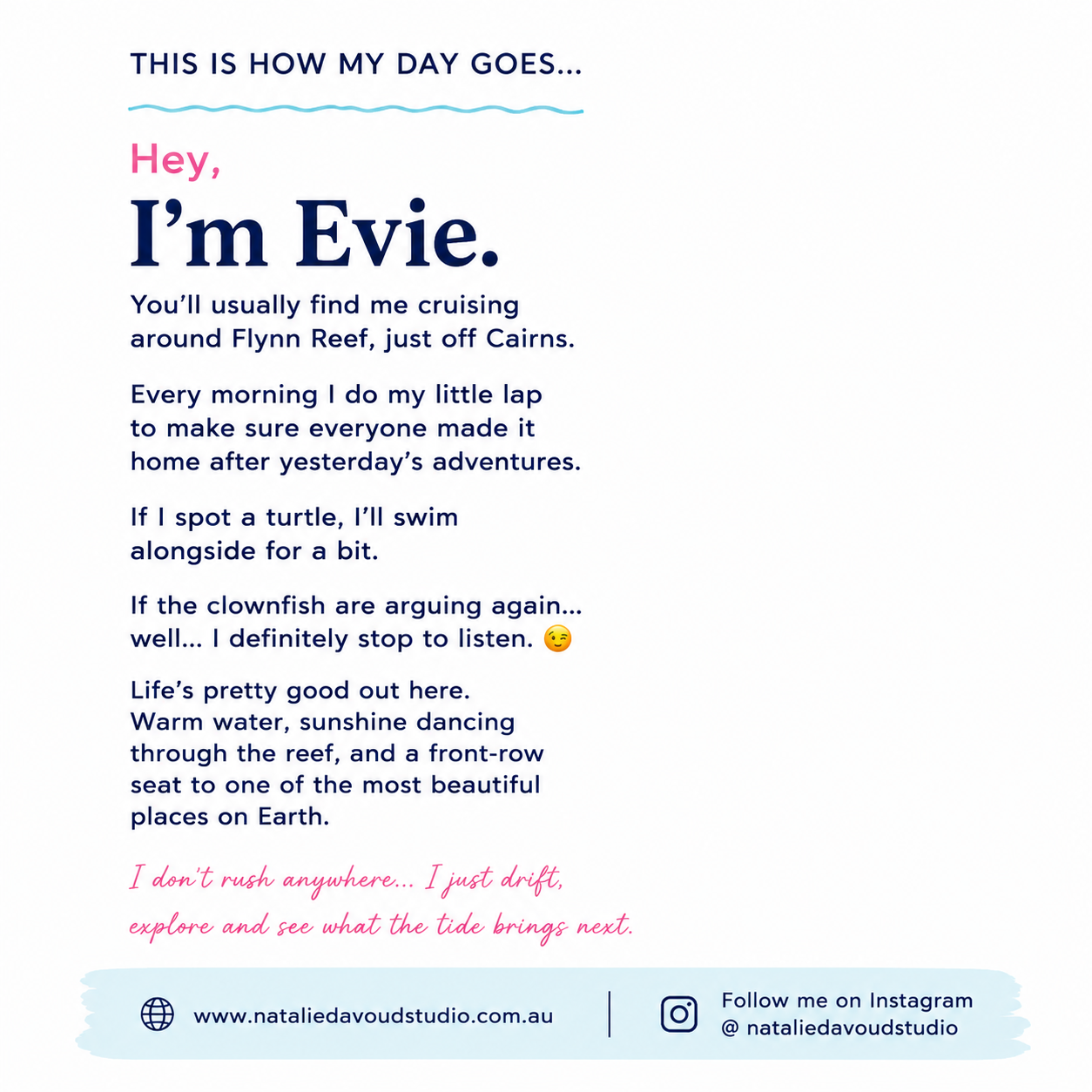 I'm Evie | 32cm x 32cm | Framed