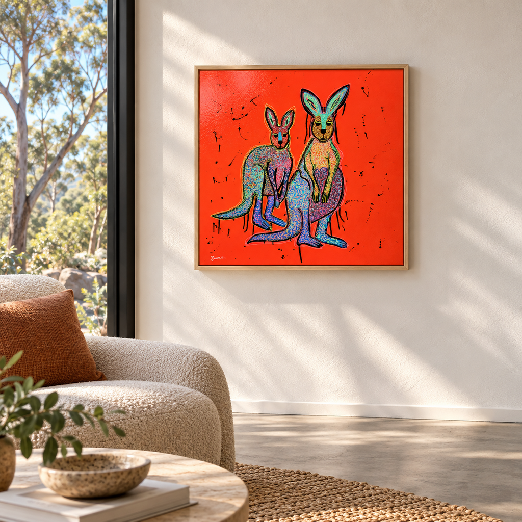 Neon Dust | 62cm x 62cm | Framed