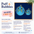Puff & Bubbles | 32cm x 32cm | Framed