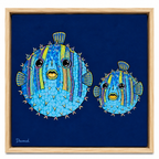 Puff & Bubbles | 32cm x 32cm | Framed