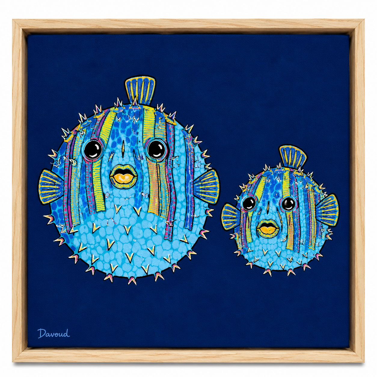Puff & Bubbles | 32cm x 32cm | Framed