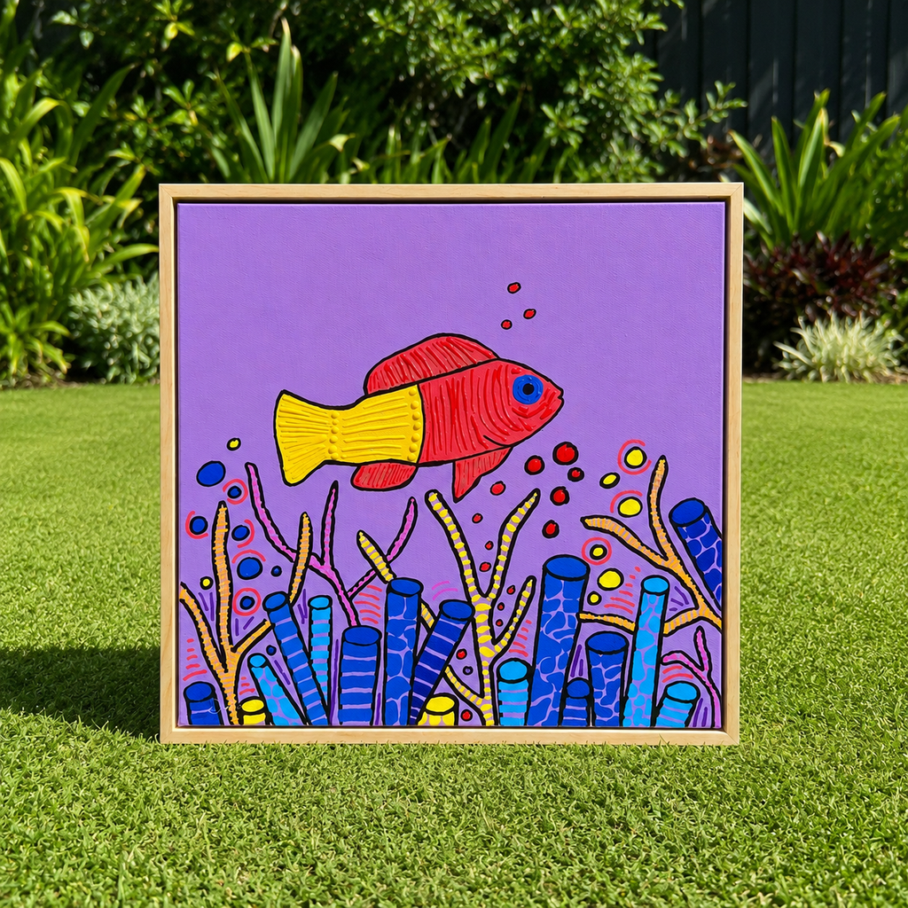 Miss Dotty | 32cm x 32cm | Framed