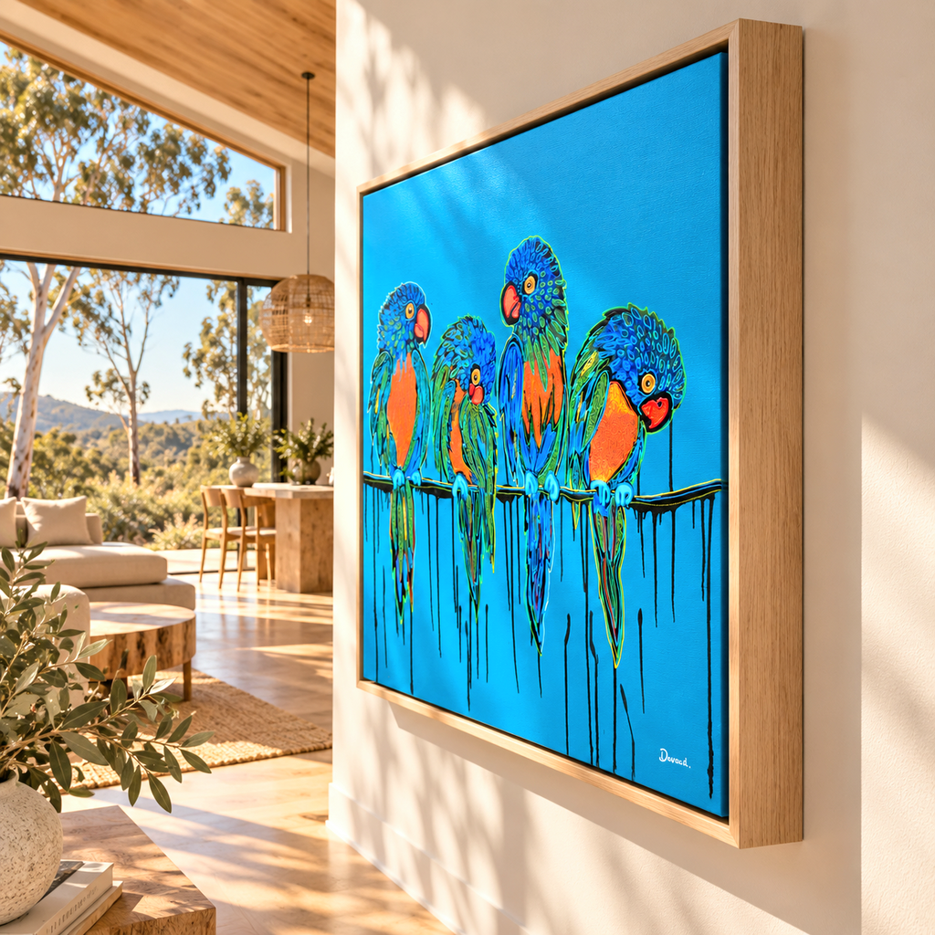 Birds Of A Feather| 83cm x 83cm | Framed