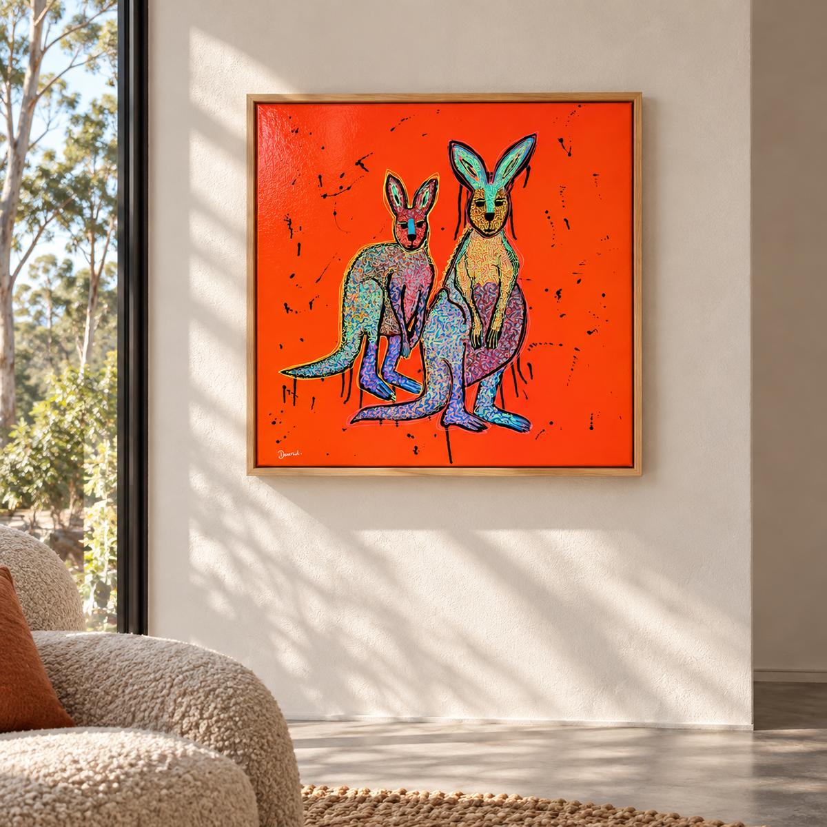 Neon Dust | 62cm x 62cm | Framed