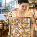 Autumn Honey | 38cm x 38cm | Framed Natural Timber Oak