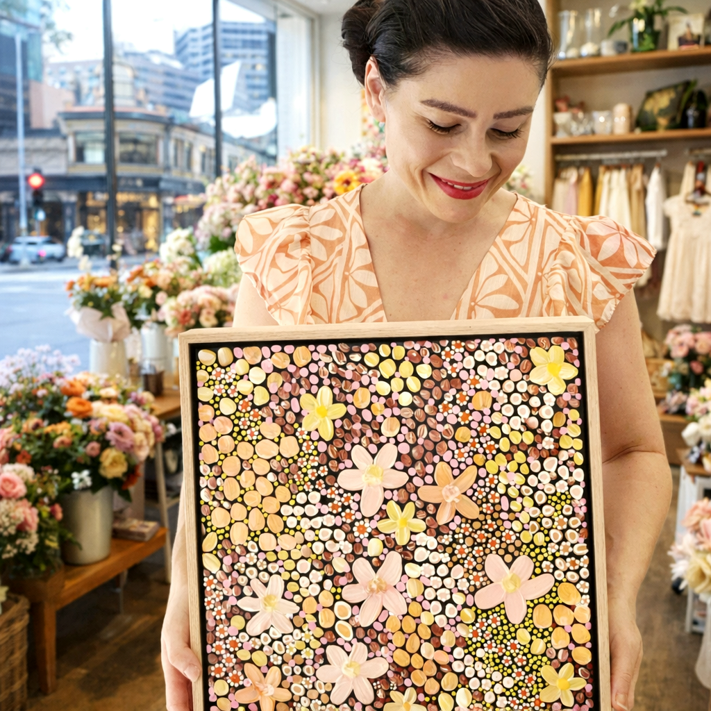 "Autumn Honey"  Framed In Natural Tasmanian Oak