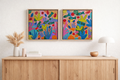 Reef Play - Set of Two | Pine Frames | 32.5cm x 32.5cm