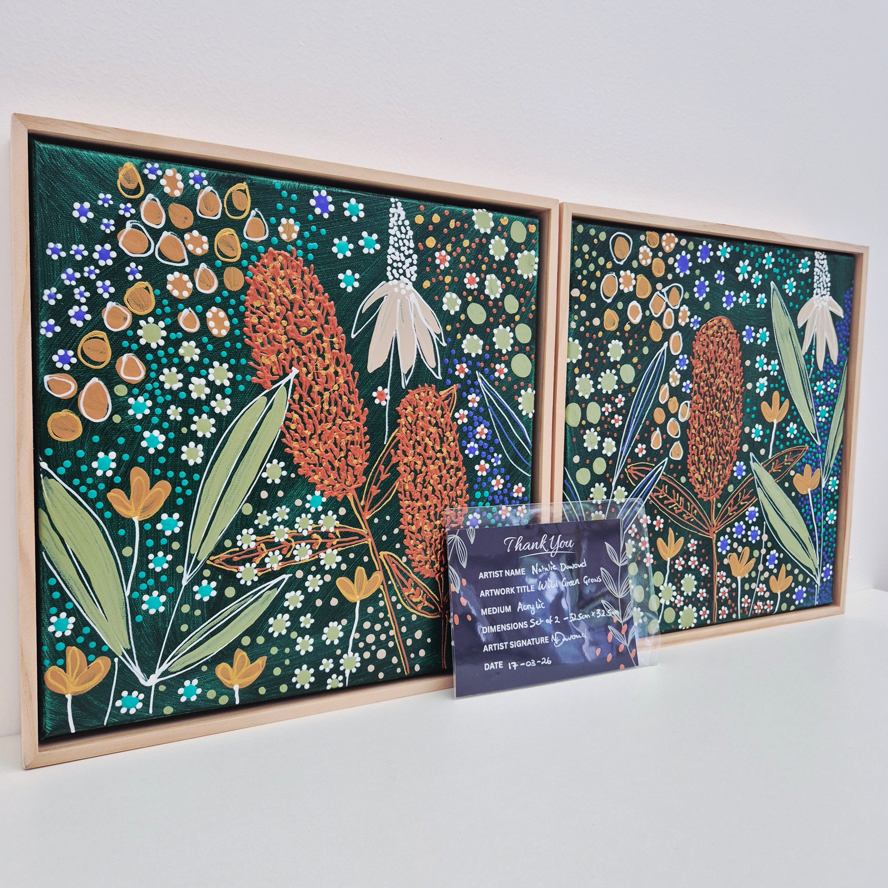 Wild Green Grows - Set | Framed | 32.5cm x 32.5cm