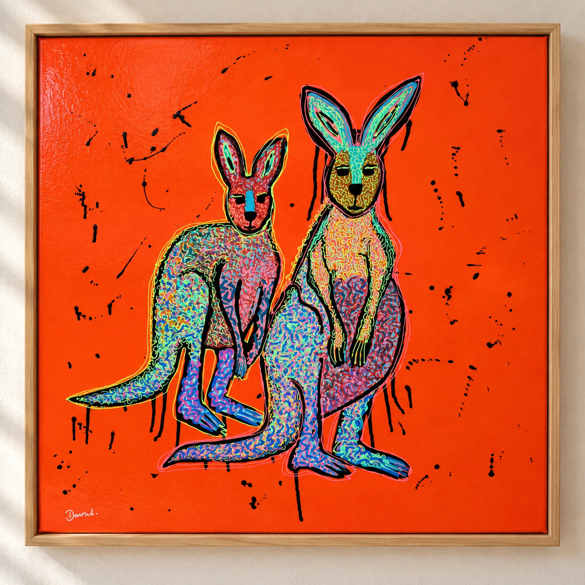 Neon Dust | 62cm x 62cm | Framed