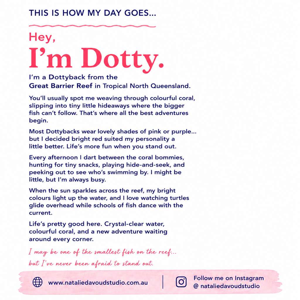 Miss Dotty | 32cm x 32cm | Framed
