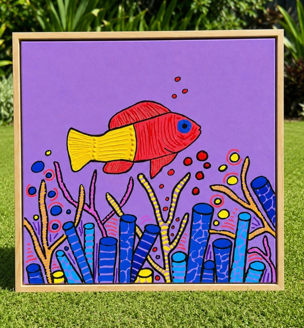 Miss Dotty | 32cm x 32cm | Framed