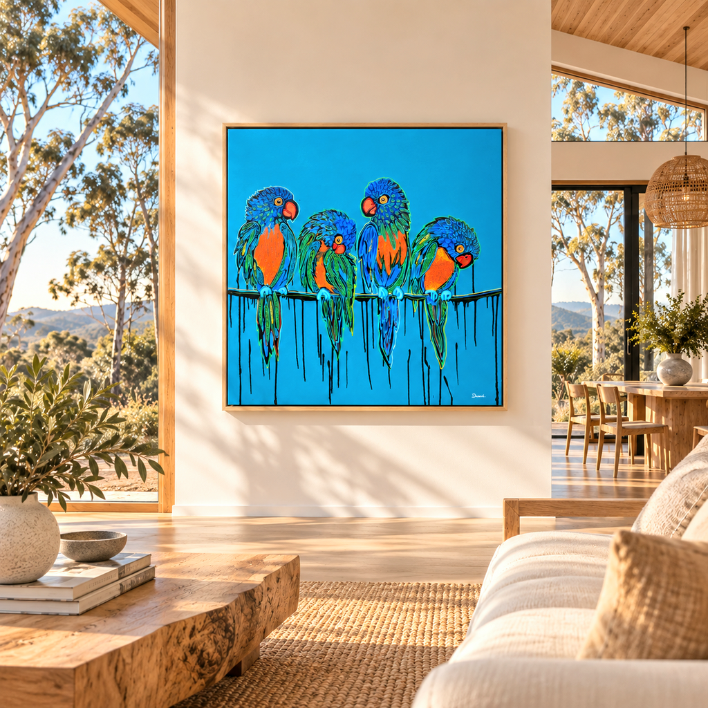 Birds Of A Feather| 83cm x 83cm | Framed