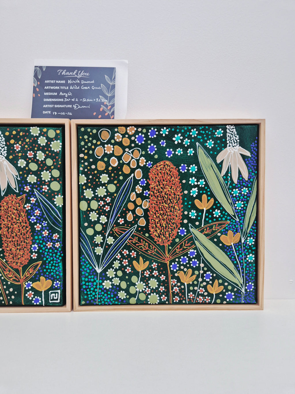 Wild Green Grows - Set | Framed | 32.5cm x 32.5cm