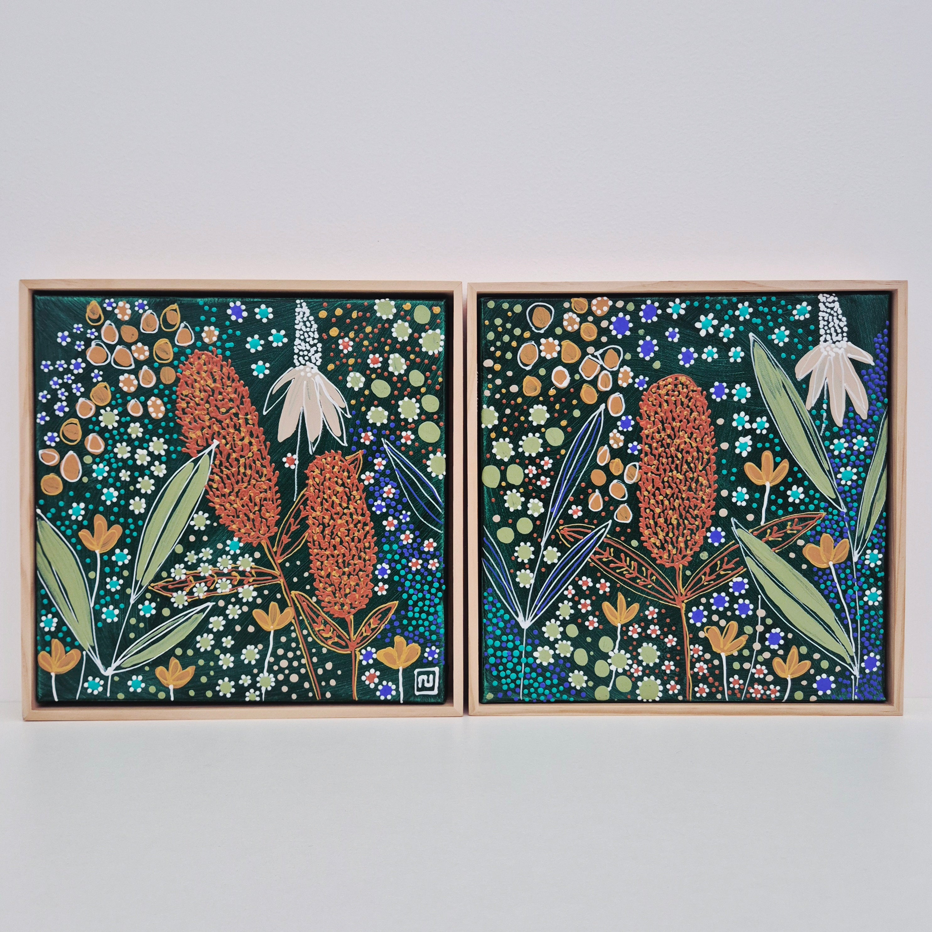 Wild Green Grows - Set | Framed | 32.5cm x 32.5cm