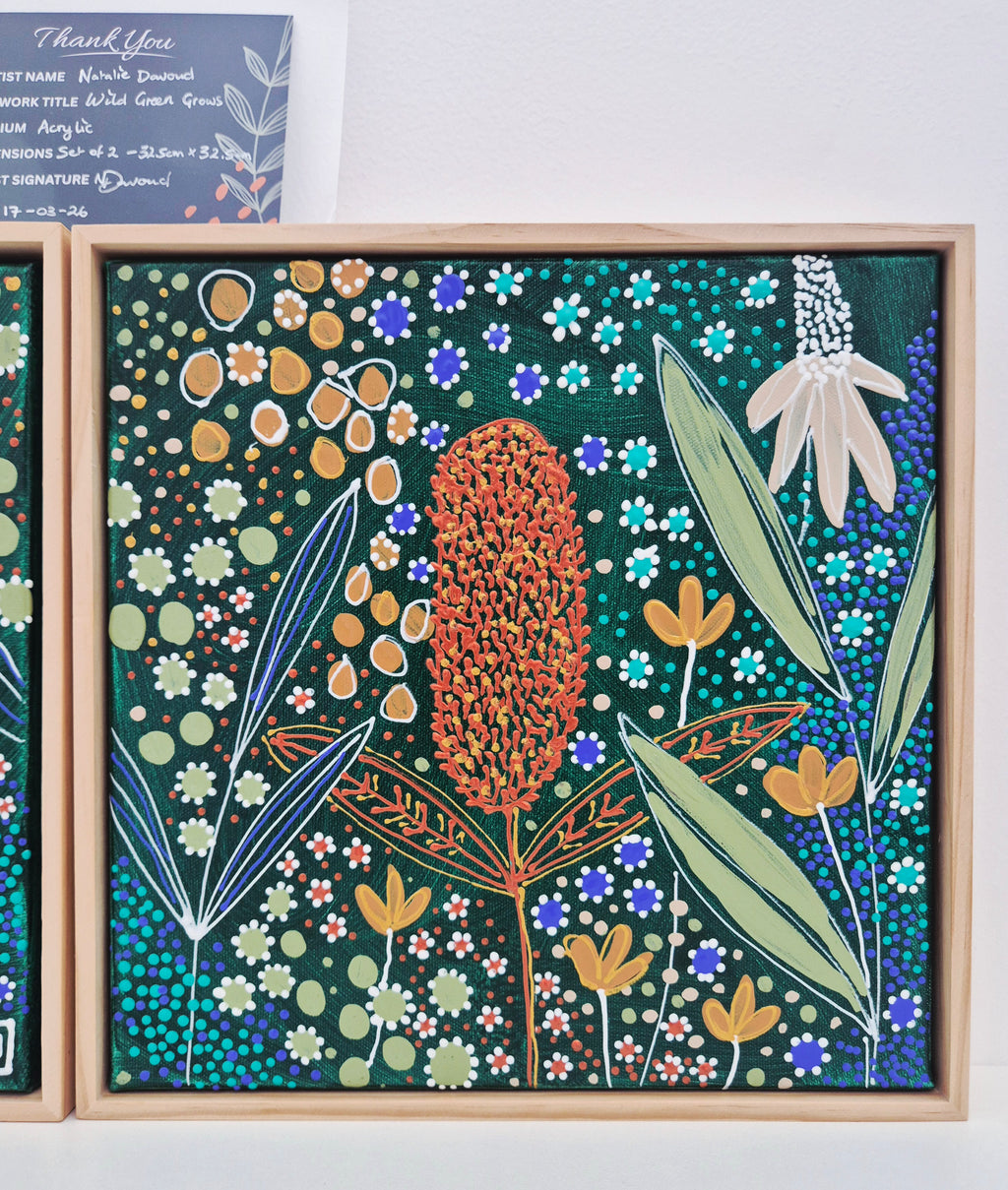 Wild Green Grows - Set | Framed | 32.5cm x 32.5cm