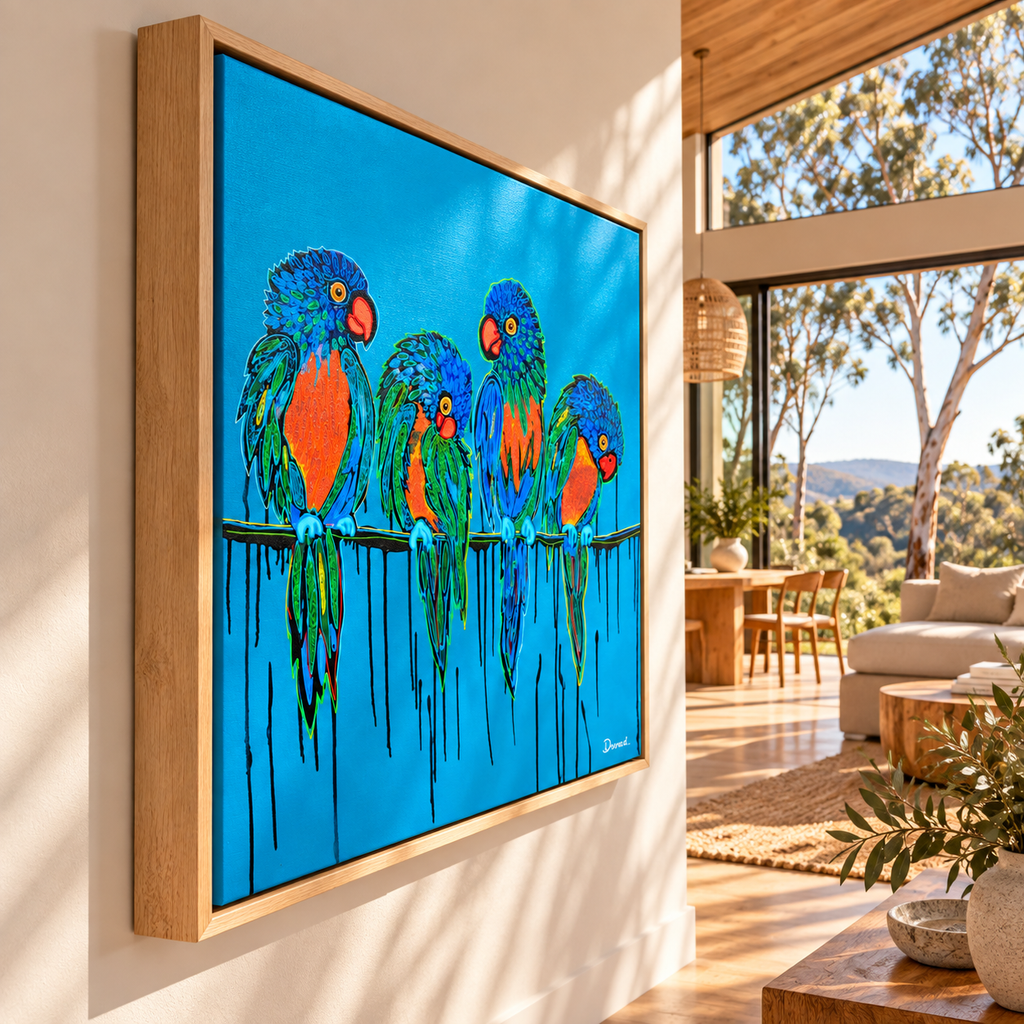 Birds Of A Feather| 83cm x 83cm | Framed