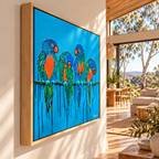 Birds Of A Feather| 83cm x 83cm | Framed