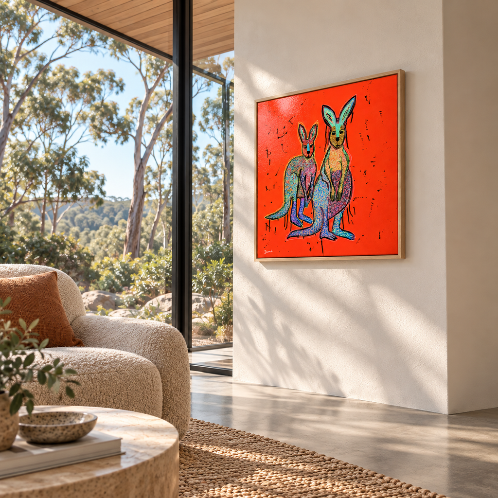 Neon Dust | 62cm x 62cm | Framed