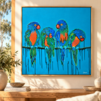Birds Of A Feather| 83cm x 83cm | Framed